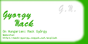 gyorgy mack business card