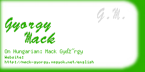 gyorgy mack business card